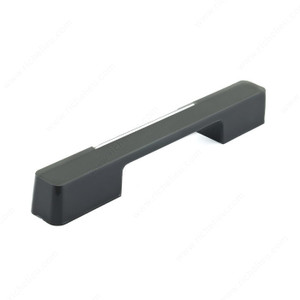 Contemporary Plastic Pull - 6007, Double center- to- center: 160 and 192 mm, Finish Clear / Black Contemporary Plastic Pull - 6007, Double center- to- center: 160 and 192 mm, Finish Clear / Black