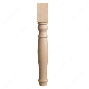 #6057 Table Leg, Species Maple, Width 3 in