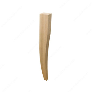 Square Tapered Furniture Leg, Height - Overall Dimensions 21 1/4 in, Species Birch Square Tapered Furniture Leg, Height - Overall Dimensions 21 1/4 in, Species Birch