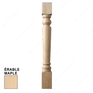 Furniture Leg, Height - Overall Dimensions 30 in, Species Maple Furniture Leg, Height - Overall Dimensions 30 in, Species Maple