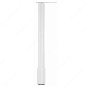 650 mm (25-3/4'') - Adjustable Table Leg - 6147, 100 mm (3- 7/8'') adjustment, Finish White