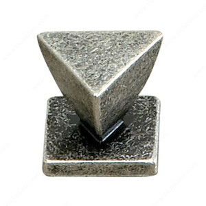 Traditional Metal Knob - 6163, Finish Old Silver Traditional Metal Knob - 6163, Finish Old Silver
