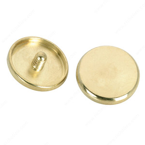 Cover Cap for Screw #162 - 15 mm in Diameter, Finish Steel / Brass Cover Cap for Screw #162 - 15 mm in Diameter, Finish Steel / Brass