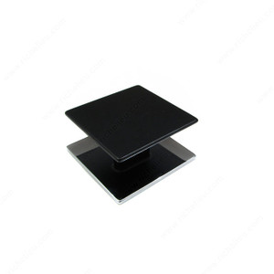 Contemporary Metal Knob - 62, Finish Chrome / Black Contemporary Metal Knob - 62, Finish Chrome / Black