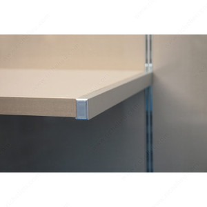 Undermount Vertical Double-Insert Shelf Support, Position Right Side, Specialty Without hangrail Undermount Vertical Double-Insert Shelf Support, Position Right Side, Specialty Without hangrail