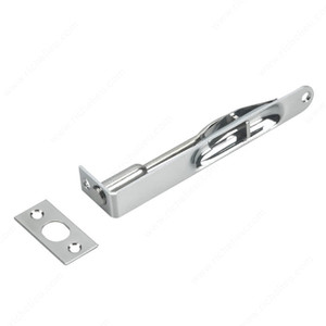 6 Flush Bolt with 5/8 Radius End, Additional safety to doors, Color/Finish Chrome 6 Flush Bolt with 5/8 Radius End, Additional safety to doors, Color/Finish Chrome