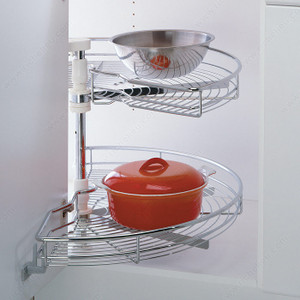 Set of 2 Half-Moon Pivoting Trays, Set of 2 Half-Moon Pivoting Trays,