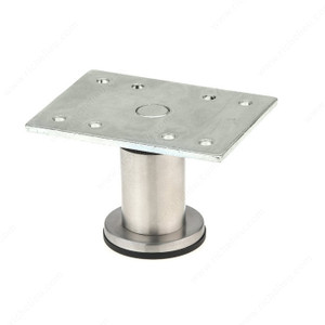 BORSA - Ajustable Furniture Leg - 642, 15 mm (5/8") adjustment, Height 50 mm, Finish Stainless Steel PRO-PACK 2