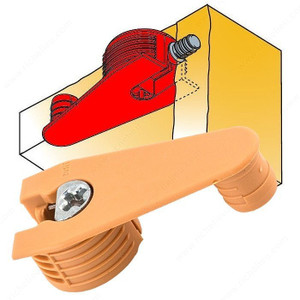 Quickfit-Expando Housing Outrigger - Top assembly only, Top assembly only, Panel Thickness 16 mm, Drilling Depth 12.5 mm, Quantities per case available 1250 units, Finish Candlelight