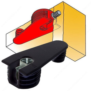 Quickfit-Expando Housing Outrigger - Combined Assembly (front and top), Combined assembly (front and top), Panel Thickness 16 mm, Drilling Depth 12.5 mm, Finish Black Quickfit-Expando Housing Outrigger - Combined Assembly (front and top), Combined assembly (front and top), Panel Thickness 16 mm, Drilling Depth 12.5 mm, Finish Black