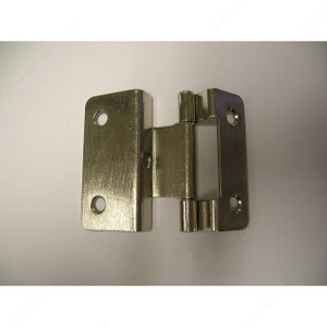 Classic Metal Wraparound Hinge - 6457, 3/8" Overlay Hinge, Finish Brushed Nickel, Finish Number 195 Classic Metal Wraparound Hinge - 6457, 3/8" Overlay Hinge, Finish Brushed Nickel, Finish Number 195