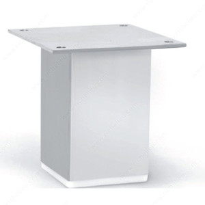 Aluminum Square Leg, Overall height: 100 mm (4"),