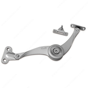Designer Flap Stay for Wood Cabinet Door, For up- opening OR down- opening doors, Finish Aluminium Designer Flap Stay for Wood Cabinet Door, For up- opening OR down- opening doors, Finish Aluminium