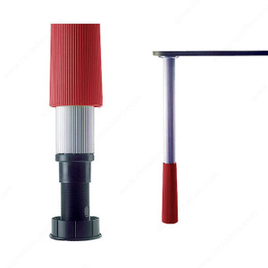 585 mm (23'') - Adjustable Legs for Children's Furniture - 6543, 180 mm (7- 1/8'') adjustment, Finish White and Red 585 mm (23'') - Adjustable Legs for Children's Furniture - 6543, 180 mm (7- 1/8'') adjustment, Finish White and Red