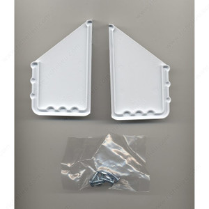 End Caps and Hinges for Extruded Trays, Width 1 in, Depth 2 7/16 in, Height 3 13/16 in, Hinges Included