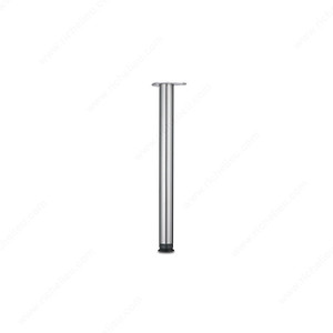 700 mm (27-1/2'') - Zoom Series Table Leg, 100 mm (3- 7/8'') adjustment, Finish Stainless Steel