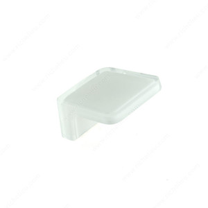Contemporary Plastic Pull - 6623, Finish Clear / White Contemporary Plastic Pull - 6623, Finish Clear / White