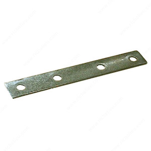 Metal Fitting Plate, Width - Overall Dimensions 15 mm, Length - Overall Dimensions 100 mm, Finish Zinc Metal Fitting Plate, Width - Overall Dimensions 15 mm, Length - Overall Dimensions 100 mm, Finish Zinc