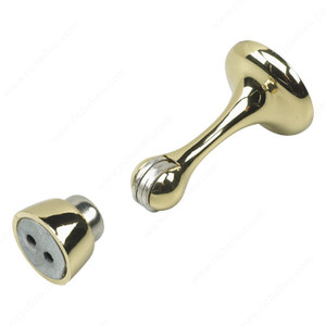 Magnetic Door Stop, Protects walls from swing of door and keeps door open., Finish Brass Magnetic Door Stop, Protects walls from swing of door and keeps door open., Finish Brass