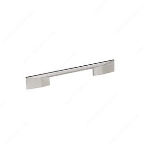 Contemporary Metal Pull - 687, Center to Center 160 mm, Finish Brushed Nickel, Length - Overall Dimensions 240 mm