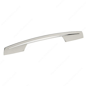 Contemporary Metal Pull - 6881, Center to Center 192 mm, Finish Polished Nickel, Projection - Overall Dimensions 32 mm