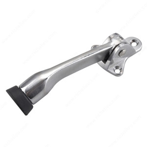 Flip-Down Door Stop, Finish Brushed Chrome Flip-Down Door Stop, Finish Brushed Chrome