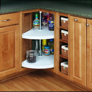3/4 Pie-Cut Polymer Shelf, in Bulk, Tray Diameter 24 in, Finish White 3/4 Pie-Cut Polymer Shelf, in Bulk, Tray Diameter 24 in, Finish White