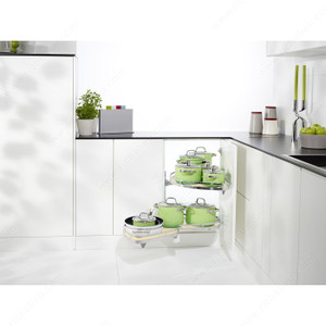 LeMans II System without Soft-Close Mechanism, Width Min. 962 mm, Opening Left, Finish Maple, Door Opening 451 mm LeMans II System without Soft-Close Mechanism, Width Min. 962 mm, Opening Left, Finish Maple, Door Opening 451 mm
