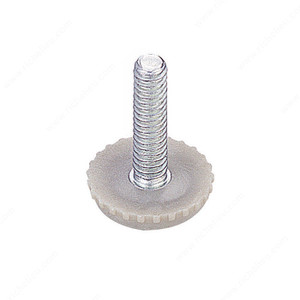 1/4''-20 Leveler - Steel/Plastic, Base diameter 5/8 in, Stem Length 1 in, Height - Overall Dimensions 1 1/4 in, Features Without Slot 1/4''-20 Leveler - Steel/Plastic, Base diameter 5/8 in, Stem Length 1 in, Height - Overall Dimensions 1 1/4 in, Features Without Slot