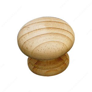 Eclectic Wood Knob - 703, Finish Pine PRO-PACK 3 Eclectic Wood Knob - 703, Finish Pine PRO-PACK 3