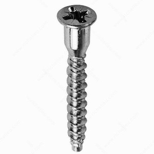 Assembly screw, Confirmat head with nibs, Hi-Low thread, Dogpoint, Screw Size 7 mm, Head Size 10 mm, Drive Size #3 (Pozi) Assembly screw, Confirmat head with nibs, Hi-Low thread, Dogpoint, Screw Size 7 mm, Head Size 10 mm, Drive Size #3 (Pozi)