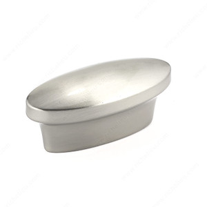 Contemporary Metal Knob - 7311, Finish Brushed Nickel, Screw/Nail 8/32 (Not Included) PRO-PACK 3