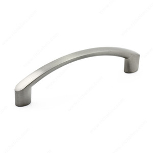 Contemporary Metal Pull - 7438, Finish Brushed Nickel, Screw/Nail 8/32 (Not Included) PRO-PACK 3