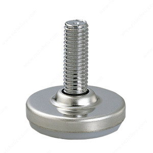 Stainless Steel Leveling Glide, Base diameter 40 mm, Threaded Stem 3/8" - 16, Stem Length 27 mm, Load Capacity Max. 160 kg PRO-PACK 2