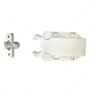 Non-Magnetic Touch Latch, Color/Finish White Non-Magnetic Touch Latch, Color/Finish White