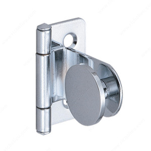Hinge for Door Inserted Into Furniture/Cabinet, Required drilling, Finish Chrome, Material Steel Hinge for Door Inserted Into Furniture/Cabinet, Required drilling, Finish Chrome, Material Steel