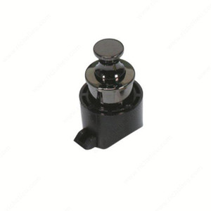 Push Knob, Color/Finish Black Nickel
