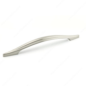 Transitional Metal Pull - 7615, Center to Center 320 mm, Finish Brushed Nickel, Projection - Overall Dimensions 38.8 mm Transitional Metal Pull - 7615, Center to Center 320 mm, Finish Brushed Nickel, Projection - Overall Dimensions 38.8 mm