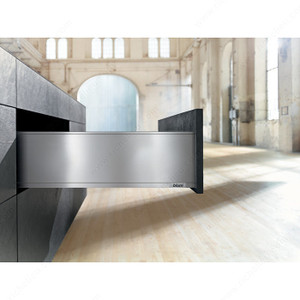 Drawer Side Set Left / Right, Finish Stainless Steel, Slide Length 450 mm, Drawer Height Legrabox M (90.5 mm, 3-9/16") Drawer Side Set Left / Right, Finish Stainless Steel, Slide Length 450 mm, Drawer Height Legrabox M (90.5 mm, 3-9/16")