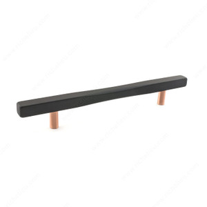 Contemporary Metal Pull - 7735, Center to Center 160 mm, Finish Black / Coppertone, Length - Overall Dimensions 240 mm Contemporary Metal Pull - 7735, Center to Center 160 mm, Finish Black / Coppertone, Length - Overall Dimensions 240 mm