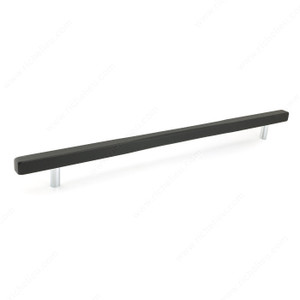 Contemporary Metal Pull - 7735, Center to Center 320 mm, Finish Chrome / Black, Length - Overall Dimensions 400 mm Contemporary Metal Pull - 7735, Center to Center 320 mm, Finish Chrome / Black, Length - Overall Dimensions 400 mm