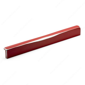 Contemporary Metal Pull - 7767, Finish Brushed Metallic Red Contemporary Metal Pull - 7767, Finish Brushed Metallic Red