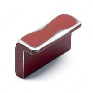 Contemporary Metal Knob - 776, Finish Brushed Metallic Red Contemporary Metal Knob - 776, Finish Brushed Metallic Red