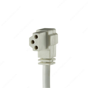 Richelieu Ground T5 Fluorescent Accessories, Finish White, Function Connecting Cable, Length 36 in, Connection Direction Angled Right Connection
