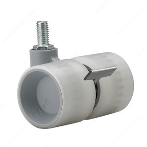 Formula 40 Series Design Caster, Design: Franco Bizzozzero, Fastening Type Swivel with Brake, Finish Light Grey Formula 40 Series Design Caster, Design: Franco Bizzozzero, Fastening Type Swivel with Brake, Finish Light Grey