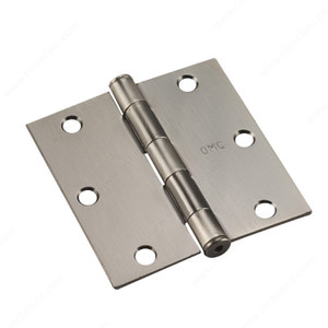 8.89 cm (3-1/2) Mortise Butt Hinges, Color/Finish Antique Nickel, Recommended Usage Light Use, Pin Removable Pin, Our Divisions Onward PRO-PACK 2