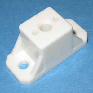 Drawer Slide Spacer 7/8" w/ wood screw holes, White, Bag of 4 Drawer Slide Spacer 7/8" w/ wood screw holes, White, Bag of 4