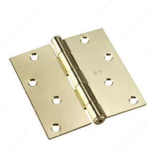 10.16 cm (4) Mortise Butt Hinges, Assembled, Color/Finish Brass 10.16 cm (4) Mortise Butt Hinges, Assembled, Color/Finish Brass