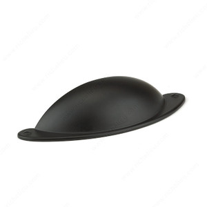 Traditional Metal Pull - 8233, Finish Matte Black, Screw/Nail 8/32 (Not Included) PRO-PACK 2