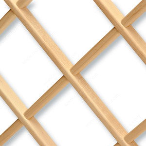 Wine Rack Lattice, Width 30 in, Material Oak, Natural Finish Wine Rack Lattice, Width 30 in, Material Oak, Natural Finish